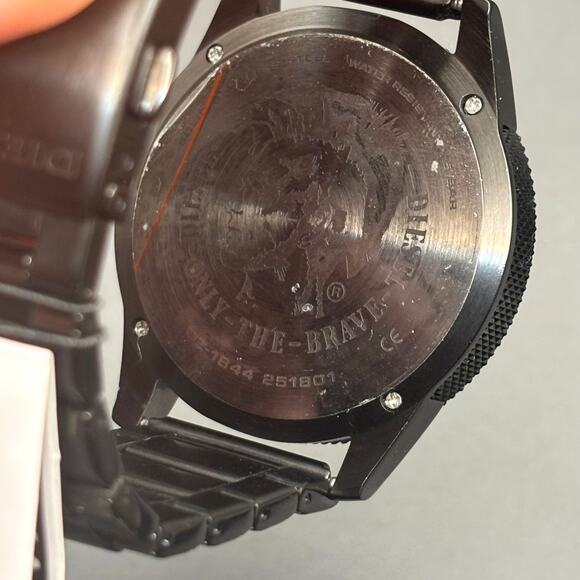 Diesel DZ-1844 Rasp Mens Ion Plated Stainless Steel Blue Dial Quartz Watch NIB - Picture 12 of 17